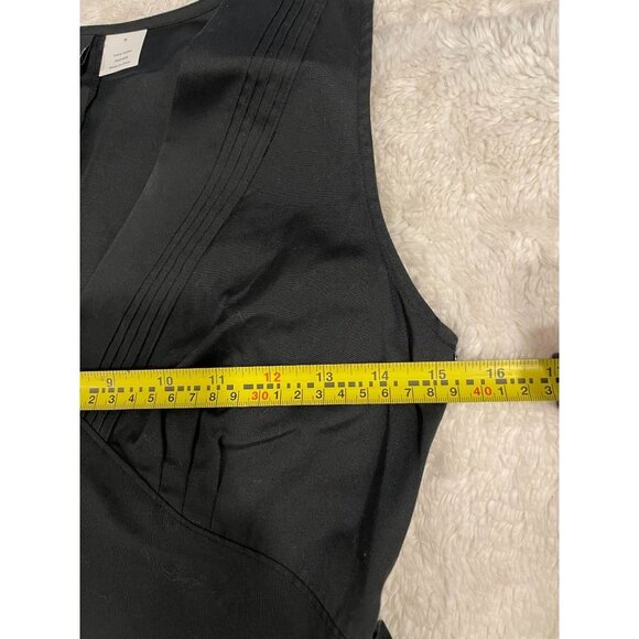J.Crew Black Sleeveless Women's Midi Dress Size 0 Back Tie V-Neck NWOT - Picture 4 of 7